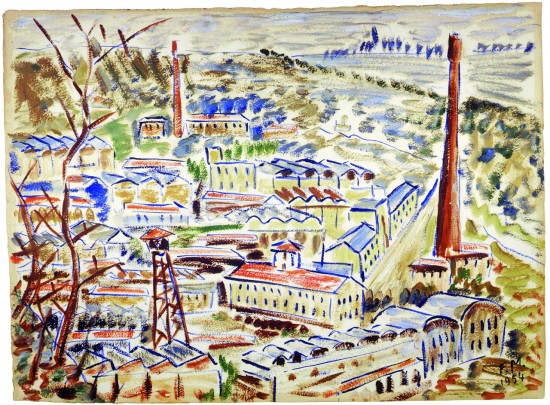 Drawing of Castiglione Olona 1954 by Fourth Generation Franco Mazzucchelli